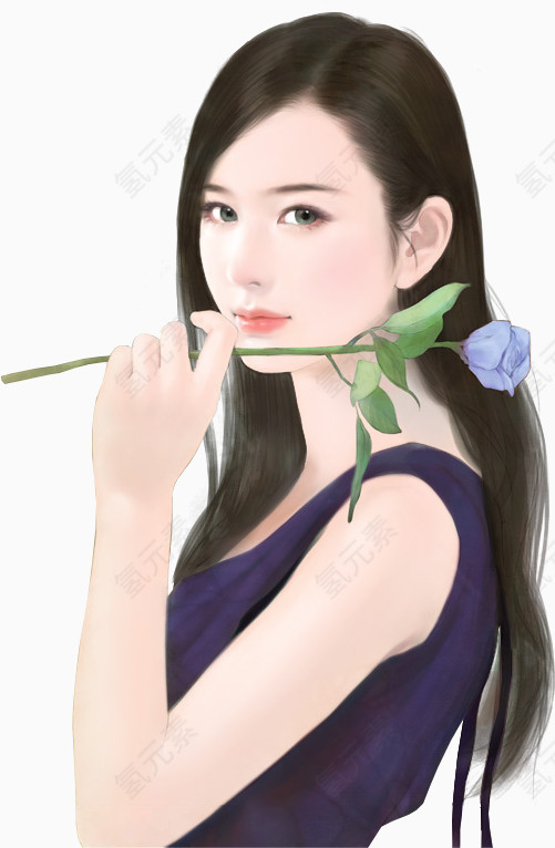 美女玫瑰花