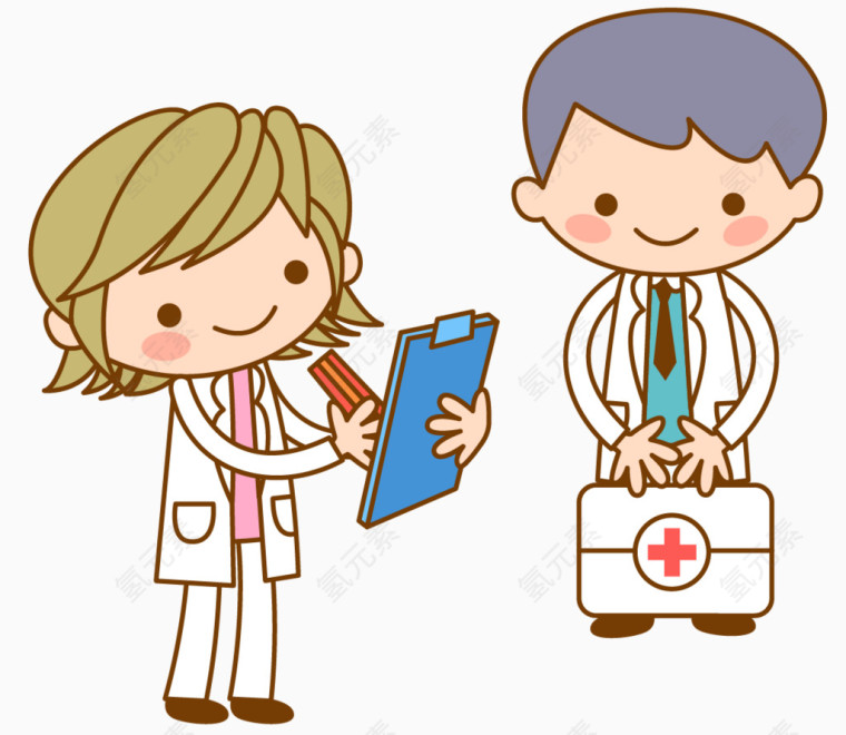 矢量医生出诊素材