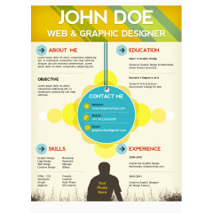 黄色蓝色个人简历