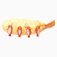 虾仁趣味绘画素材图片