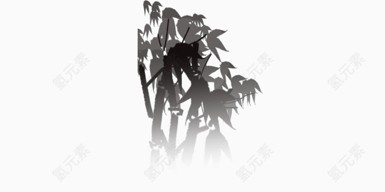 墨色翠竹古风元素