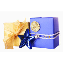 黄色紫色礼物盒