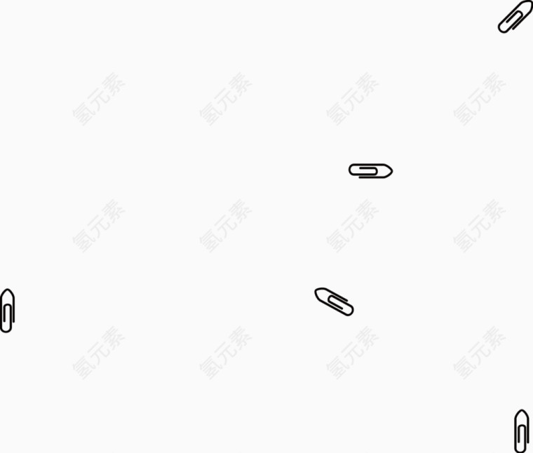 矢量创意设计文具回形针图