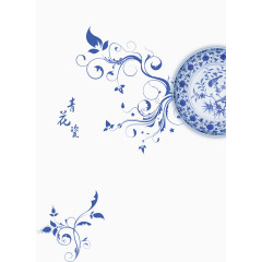 唯美创意合成青花瓷装饰