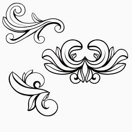 欧式底纹花纹边框