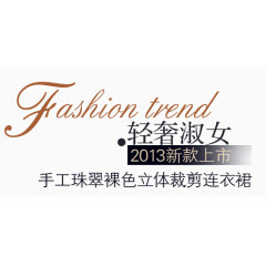 轻奢淑女淘宝字体排版