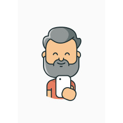 卡通老人
