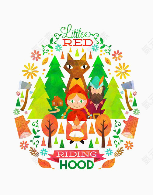 扁平化小红帽和大灰狼