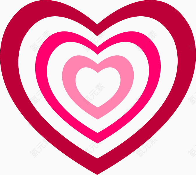 潮流心形矢量图