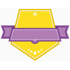 创意矢量标签漫画风格黄色