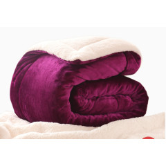 双层加厚保暖仿羊羔绒毯子