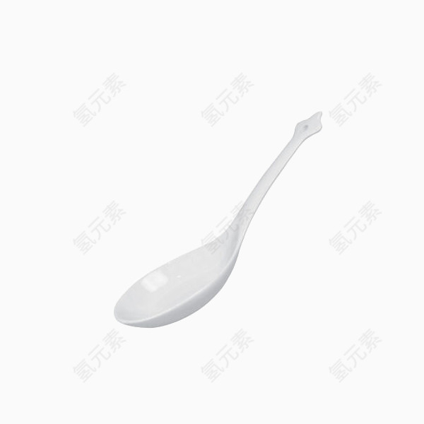 陶瓷手把不烫手骨瓷大饭勺子白色