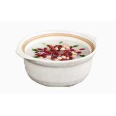 腰豆花生砂锅粥