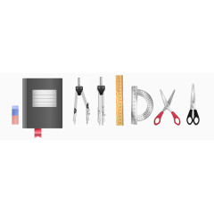 商务办公用品集合矢量