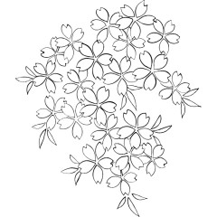 日本风格花草矢量素材