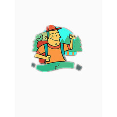 快递小哥矢量图