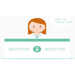 医院前台卡通设计