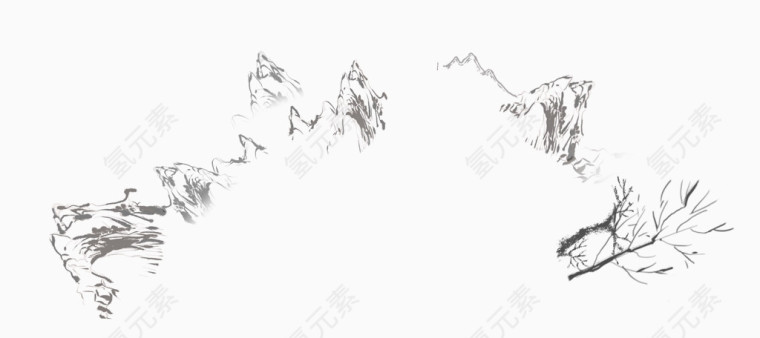 中国风山水水墨