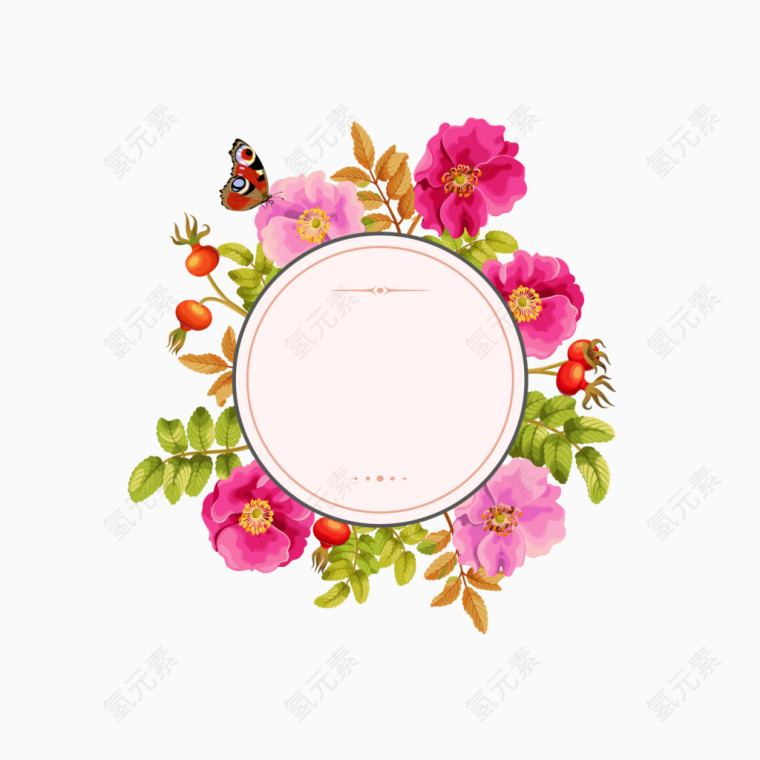手绘鲜花背景矢量素材