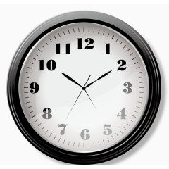 可爱黑白时钟矢量图