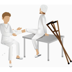 矢量手绘医生素材