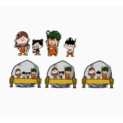 卡通野人矢量素材