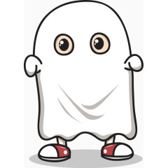 卡通鬼魂矢量图
