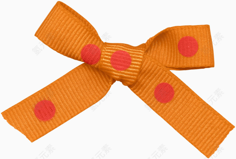 橙色花纹蝴蝶结布条