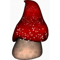 小红帽色彩鲜艳的大蘑菇免扣素材