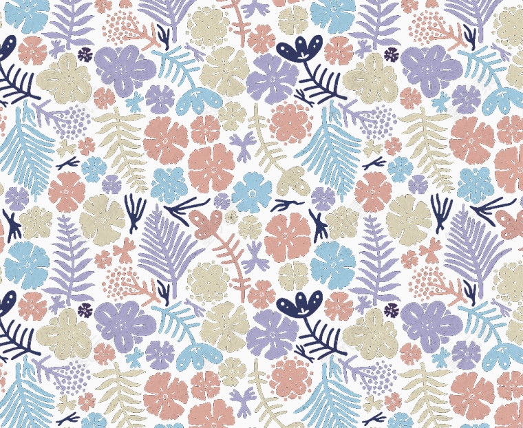 淡雅花卉背景图案