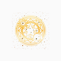 精美占卜元素花纹矢量素材