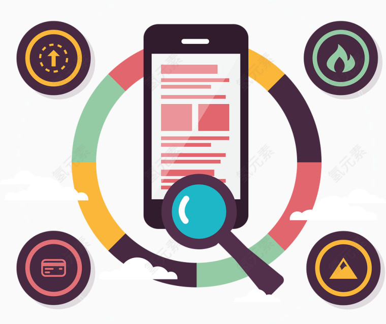 矢量手机放大镜