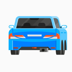 蓝色高档敞篷轿车