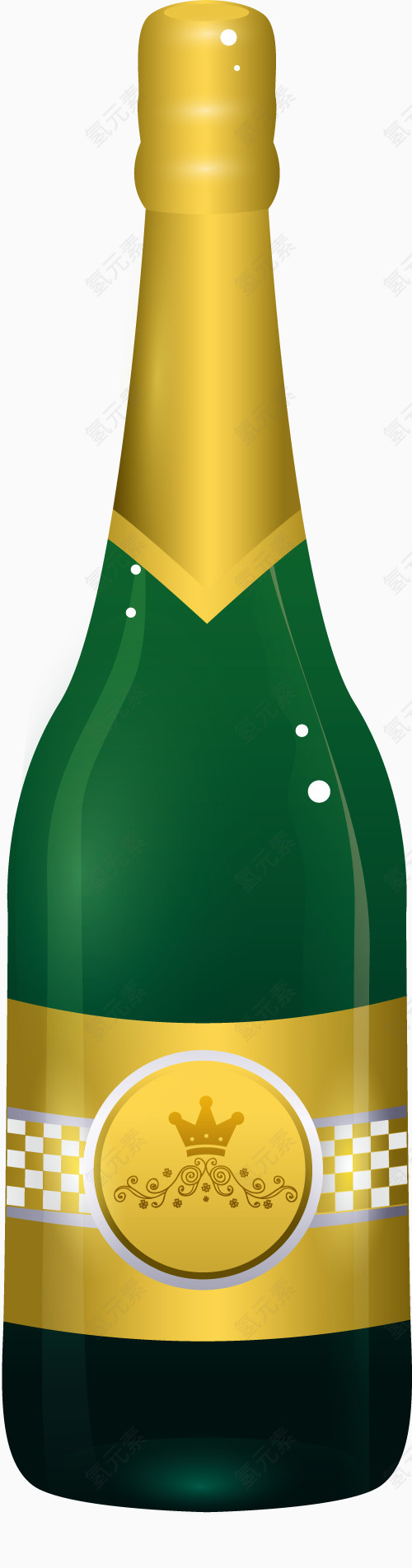 矢量香槟红酒