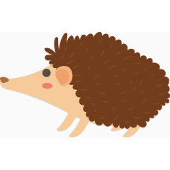 卡通刺猬矢量图