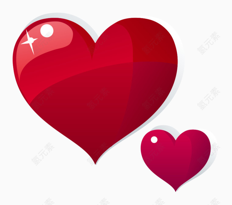 矢量卡通爱心