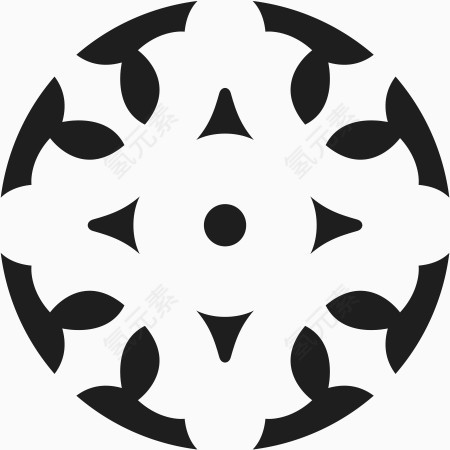 角花底纹花型对称平面图形