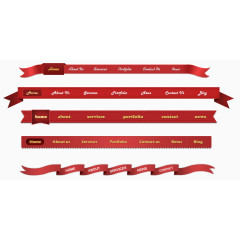 丝带创意导航条