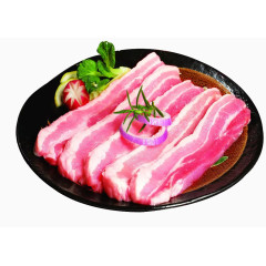 美味的韩式烤五花肉