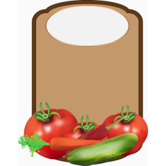 果蔬棕色写字板