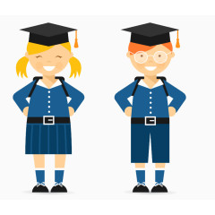 矢量鼠绘卡通学生