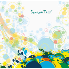 矢量圆圈装饰图案免扣素材