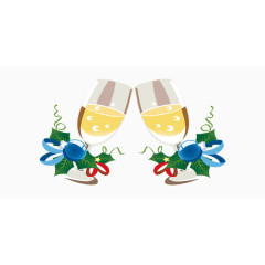 香槟酒装饰图案