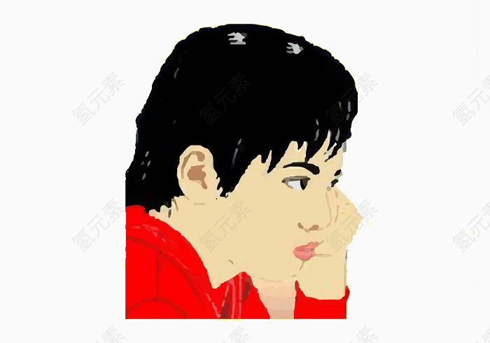 红衣男孩的思考