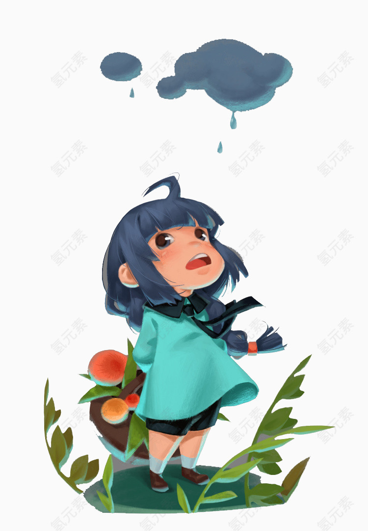 天空下雨