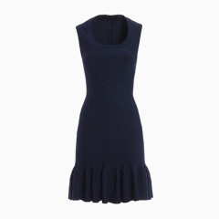 人造丝涤纶简约连衣裙