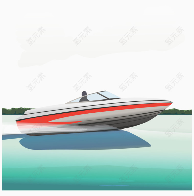 游艇矢量素材