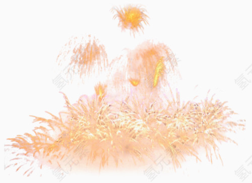 橘色烟花元素