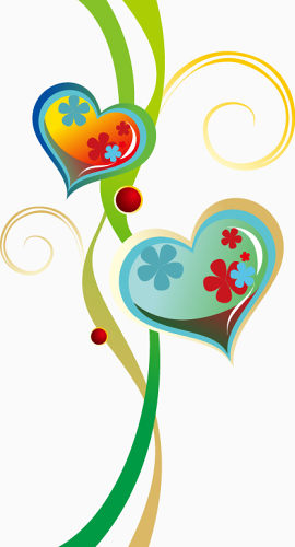 简约手绘心形图案