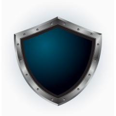 商务灰色质感盾牌